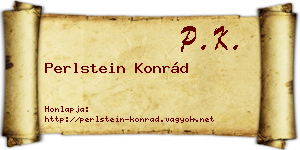 Perlstein Konrád névjegykártya
