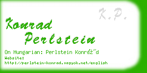konrad perlstein business card